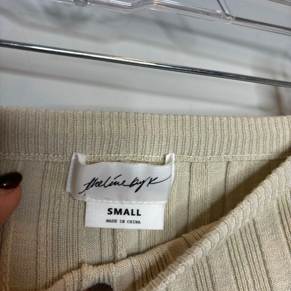 The Line by K Daisy Cardigan and Pants Set Size S Sand - Picture 6 of 13